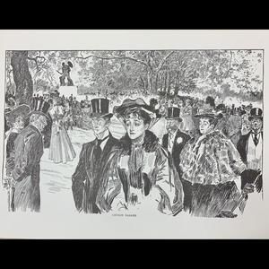 Church Parade Vtg Gibson Girls Print By Charles Dana Gibson